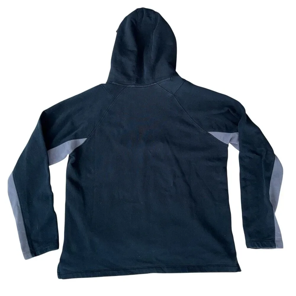 Air Jordan Hoodie Black Gray Pullover Embroidered Logo Mens Size XL Jumpman Y2K